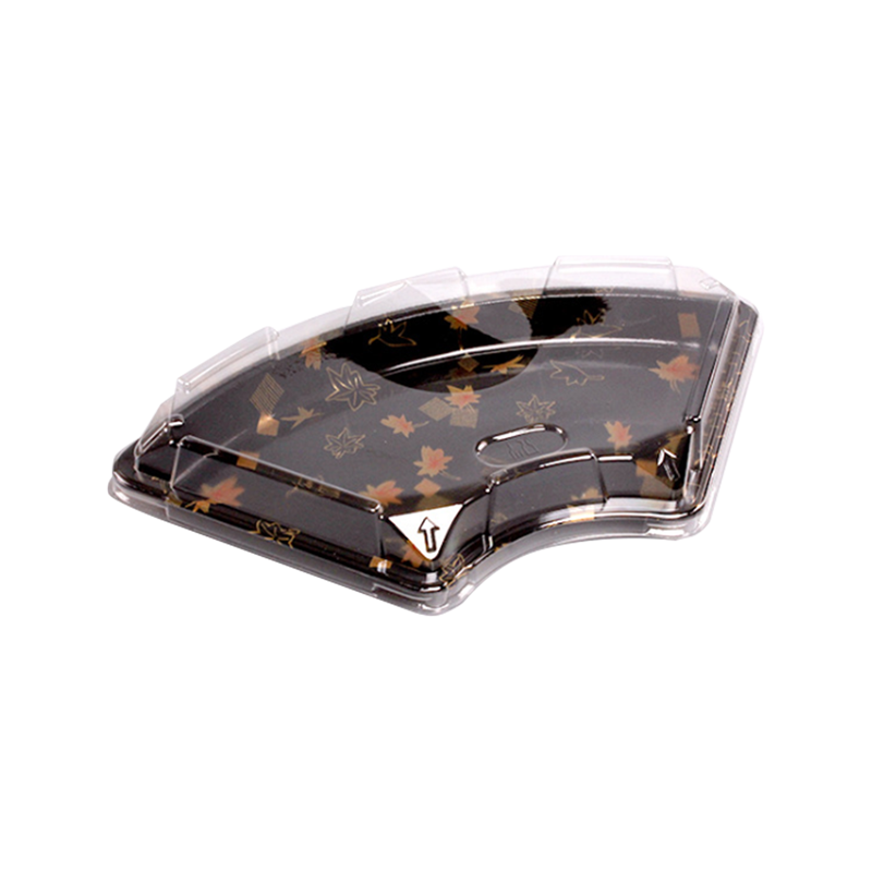 নিষ্পত্তিযোগ্য ফ্যান-আকৃতির সুশি খাবারের পাত্র