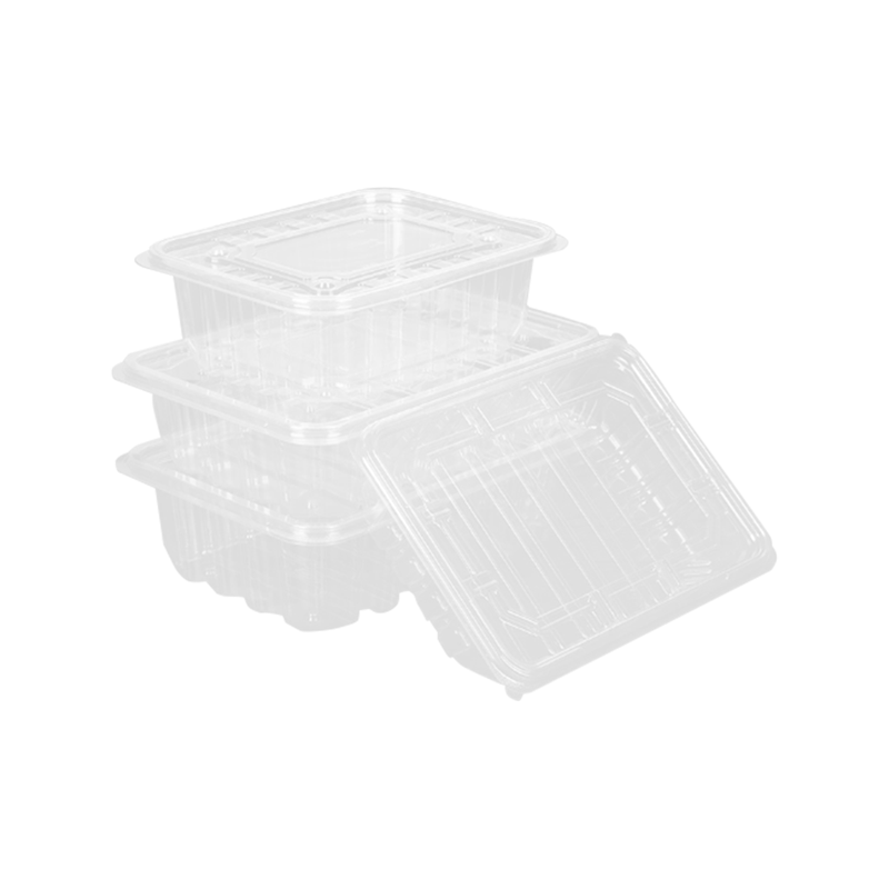 নিষ্পত্তিযোগ্য সম্পূর্ণ স্বচ্ছ ফলের প্যাকেজিং বাক্স