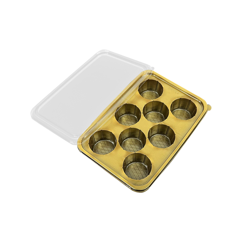 8-গহ্বর নিষ্পত্তিযোগ্য প্লাস্টিকের বেকিং প্যাকেজিং বাক্স
