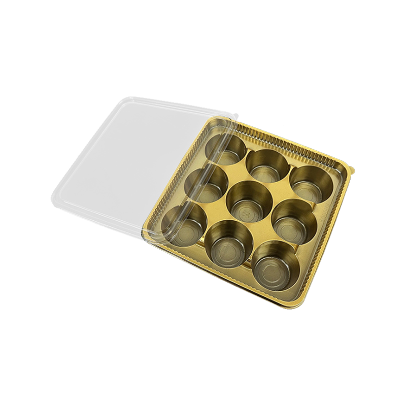 9-গহ্বর বৃত্তাকার PET ক্যান্ডি প্যাকেজিং বাক্স