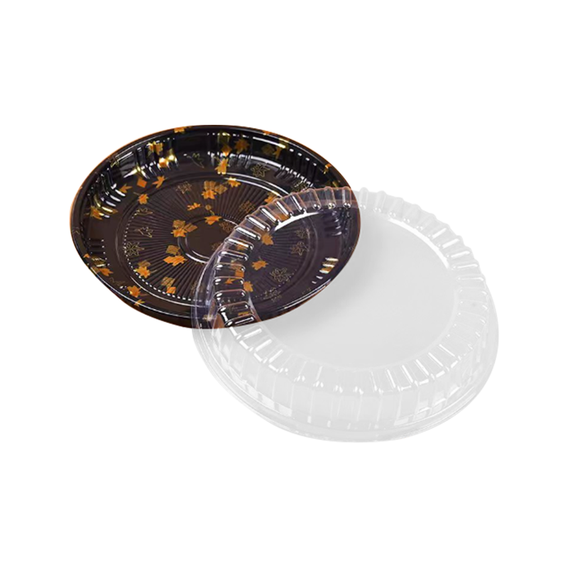 স্বচ্ছ কভার সহ নিষ্পত্তিযোগ্য টেকঅ্যাওয়ে সুশি ট্রে