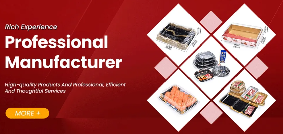 নিষ্পত্তিযোগ্য প্লাস্টিকের সুশি খাবার ট্রে বক্স 